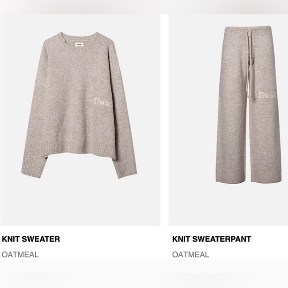 Elwood - RARE Knit Sweater Set in Oatmeal - Picture 2 of 3